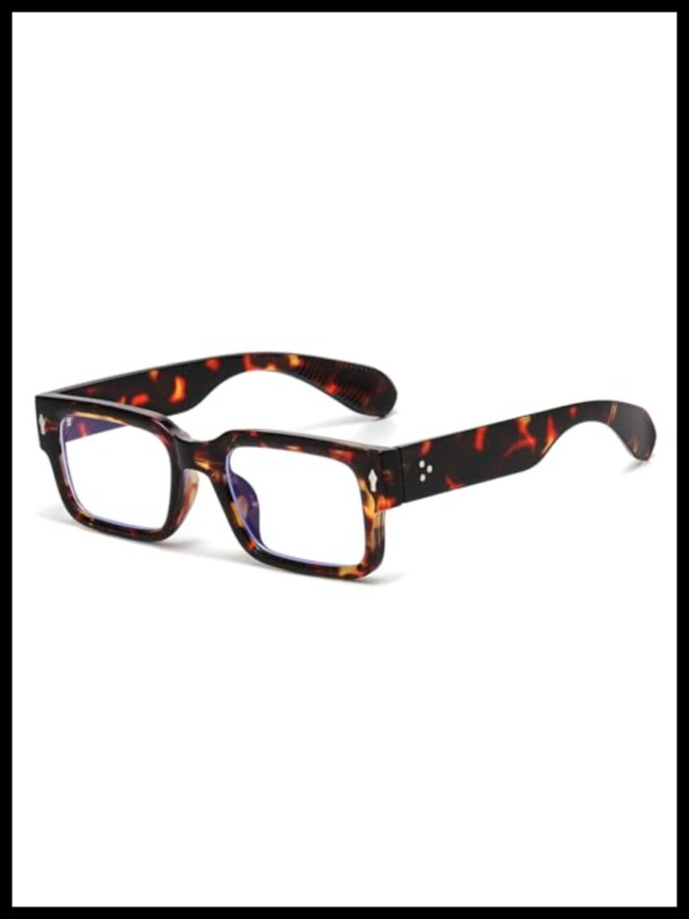Classic Square Sunglasses for Women Men Trendy Thick Frame Rectangle Chunky
